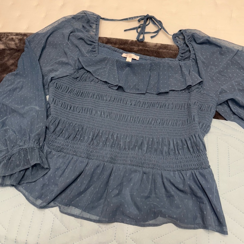 Denim blue top